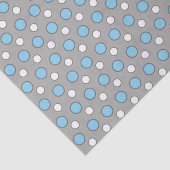 Blauw wit en grijs met stippen patroon tissuepapier (Detail)