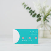 Blauw wit en grijs Visitekaartje (Staand voorkant)