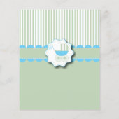 Blauw, wit en mint groen Baby shower - Scramble Flyer (Achterkant)