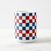 Blauw, wit en rood geruite Mok (Center)