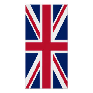 Blauw Wit en Rood Union Jack Perfect Poster