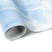 Blauw wit en roze abstract schilderij cadeaupapier (Rol Hoek)