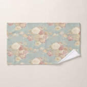 Blauw wit en roze Floral Shabby Chic Bad Handdoek (Handdoek)