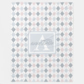 Blauw, wit en roze, speciaal voor uw laptop fleece deken (Voorkant)