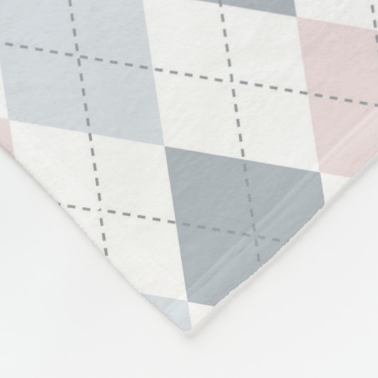 Blauw, wit en roze, speciaal voor uw laptop fleece deken (Hoek)