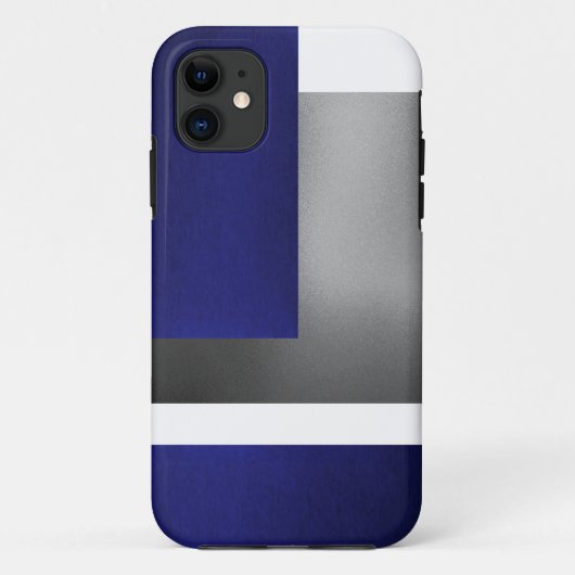Blauw wit en zilver ComTijdelijke Iphone 5 Hoesje (Achterkant)