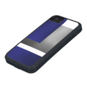 Blauw wit en zilver ComTijdelijke Iphone 5 Hoesje (Onderkant)
