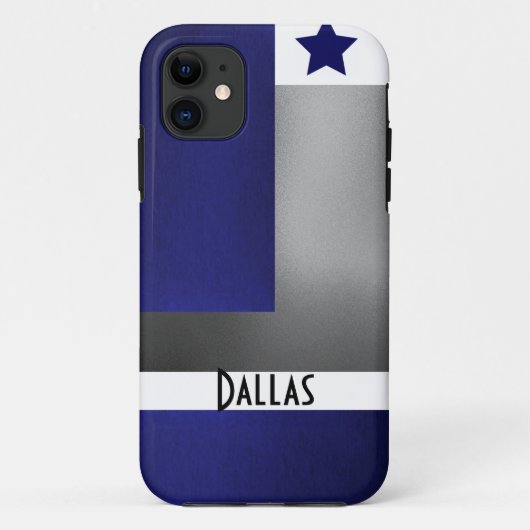 Blauw wit en zilver - Dallas Iphone 5 Hoesje-2 Case-Mate iPhone Case (Achterkant)