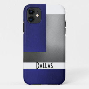 Blauw wit en zilver - Dallas Iphone 5 Hoesje- Case-Mate iPhone Case