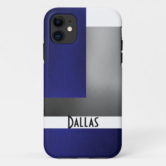 Blauw wit en zilver - Dallas Iphone 5 Hoesje- Case-Mate iPhone Case (Achterkant)