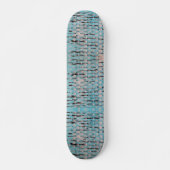 Blauw, wit en zwart abstract ontwerp persoonlijk skateboard (Voorkant)