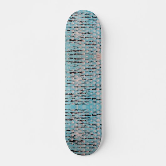 Blauw, wit en zwart abstract ontwerp persoonlijk skateboard (Voorkant)