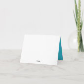 Blauw, Wit en Zwart Damask Dank u Nota Kaart (Achterkant)