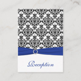 Blauw, wit en zwart Damask Enclosure Kaart