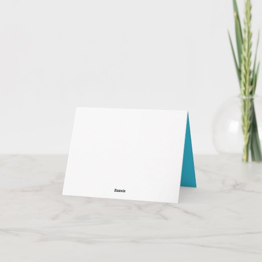 Blauw, Wit en Zwart Damast Bedankkaartje Bedankkaart (Achterkant)