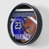 Blauw, wit en zwart Football Jersey | BEWERKBAAR (Hoek)