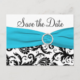 Blauw, Wit en Zwart Het Briefkaart Datum opslaan