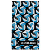 Blauw, wit en zwart 🏐 Volleybal - Personaliseer Klein Cadeauzakje (Voorkant)