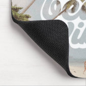 Blauw Wit Esthetisch Strand Vibes Muismat (Hoek)