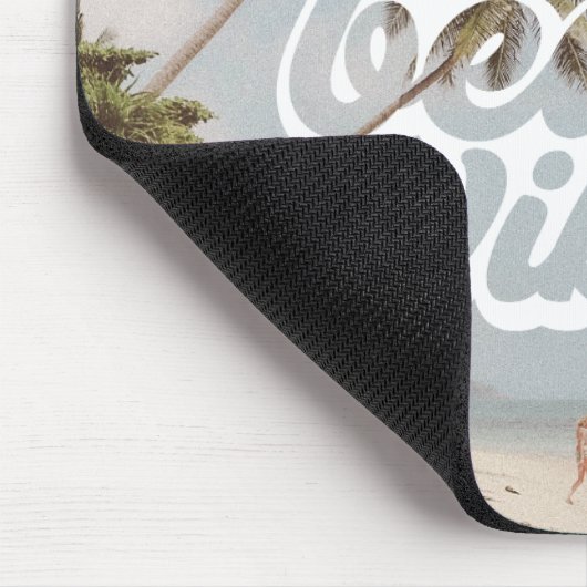 Blauw Wit Esthetisch Strand Vibes Muismat (Hoek)