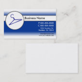 Blauw wit fade kleding hanger visitekaartjes (Voorkant / Achterkant)
