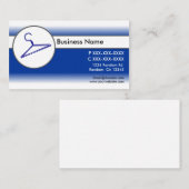 Blauw wit fade kleding hanger visitekaartjes (Voorkant / Achterkant)