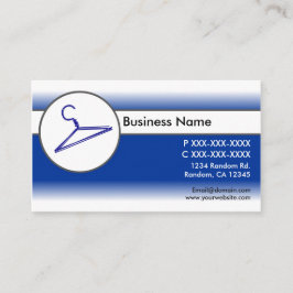 Blauw wit fade kleding hanger visitekaartjes