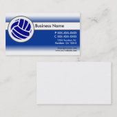 Blauw wit fade volleybal visitekaartjes (Voorkant / Achterkant)