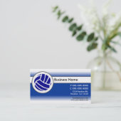 Blauw wit fade volleybal visitekaartjes (Staand voorkant)