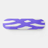 Blauw wit fantasiepatroon skateboard (Horizontaal)