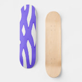 Blauw wit fantasiepatroon skateboard (Voorkant)
