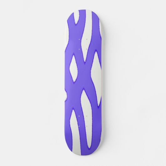 Blauw wit fantasiepatroon skateboard (Voorkant)