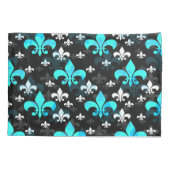 Blauw Wit Fleur De Lis Kussensloop (Achterkant)