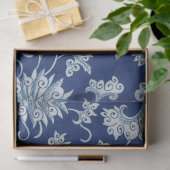 Blauw-wit floraal decoupage papier (Geschenk)