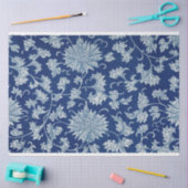 Blauw-wit floraal decoupage papier (Craft)