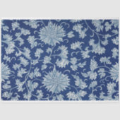 Blauw-wit floraal decoupage papier (Voorkant)