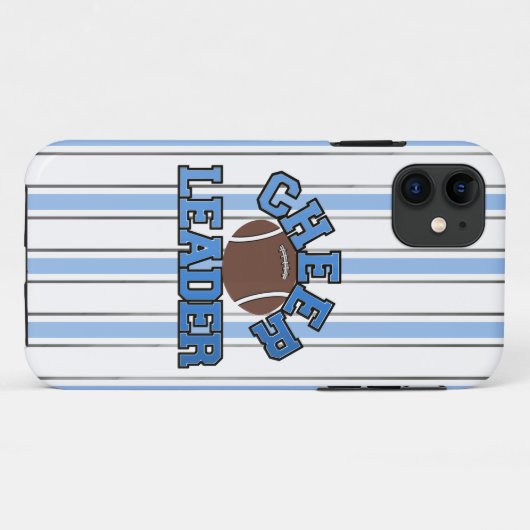Blauw & Wit Football Cheerleader iPhone 5 Hoesje (Achterkant (horizontaal))