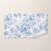 Blauw & Wit Frans Country Toile Floral Bad Handdoek (Handdoek)