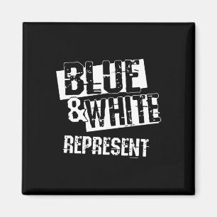 Blauw-wit Game Day Group Shirt voor de middelbare Magneet