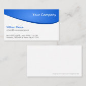 Blauw wit gebogen, professioneel Visitekaartje (Voorkant / Achterkant)