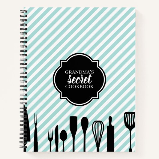 Blauw & Wit Gebruiksartikelen Gepersonaliseerd Rec Notitieboek (Voorkant)