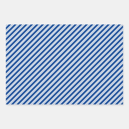 Blauw & Wit Gecoördineerd Geometrisch & "Met Liefd Inpakpapier Vel (Voorkant 3)