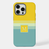  blauw wit geel kleurenblok iPhone hoesje (Achterkant)