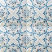 Blauw wit, gekraakt, eenzijdig uitziend mozaïek tegeltje