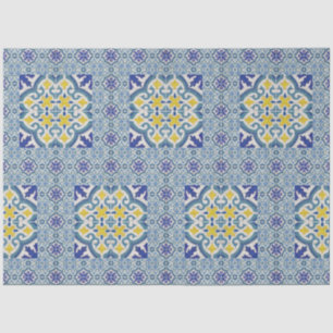 Blauw Wit-gele ontkoppeling Tissuepapier