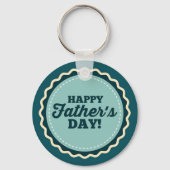 Blauw Wit Gelukkig Vaderdag Pap Sleutelhanger (Voorkant)