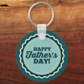 Blauw Wit Gelukkig Vaderdag Pap Sleutelhanger (Voorkant)