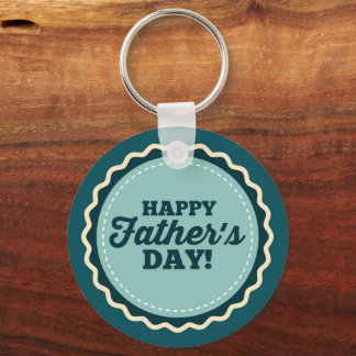 Blauw Wit Gelukkig Vaderdag Pap Sleutelhanger