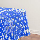 Blauw Wit Gemengde Patchwork Ontwerp Tafelkleed (Voorbeeld)