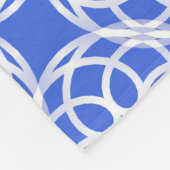 Blauw Wit geometrisch naadloos patroon Fleece Deken (Hoek)